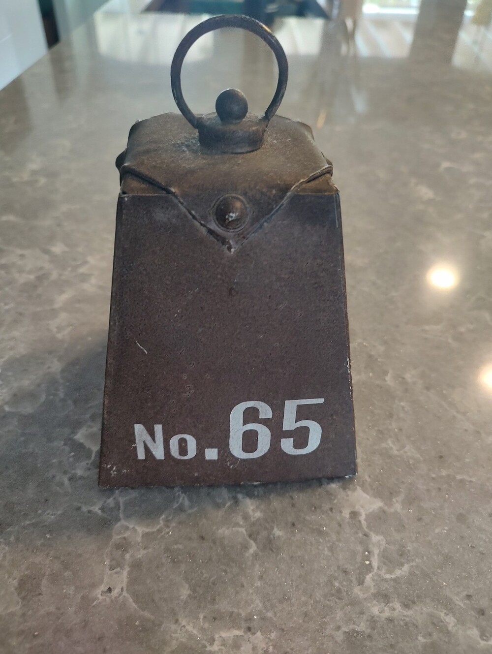 Vintage 1950s cast iron weight 4 1/2 inches width x 5 1/2 inches height